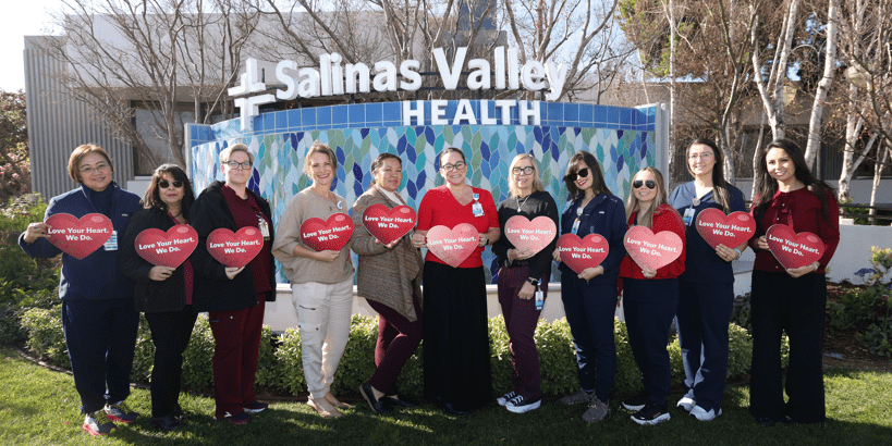 Staff celebrating heart month