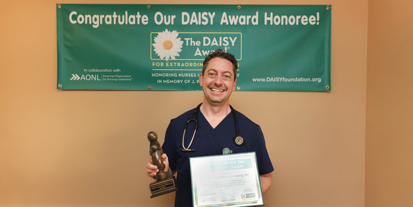 Anthony Pollard Gensberg, RN with Daisy award