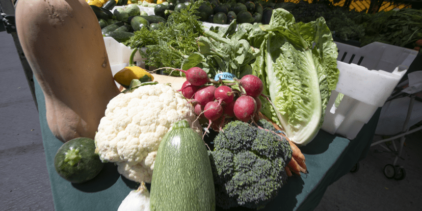 veggies at farmers market