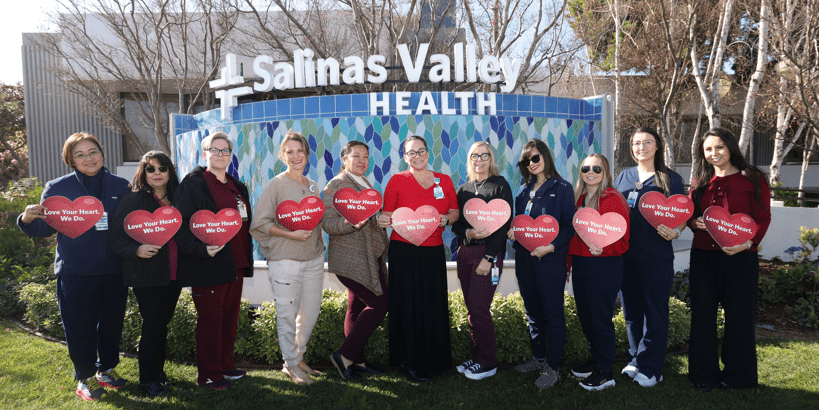 Staff celebrating heart month