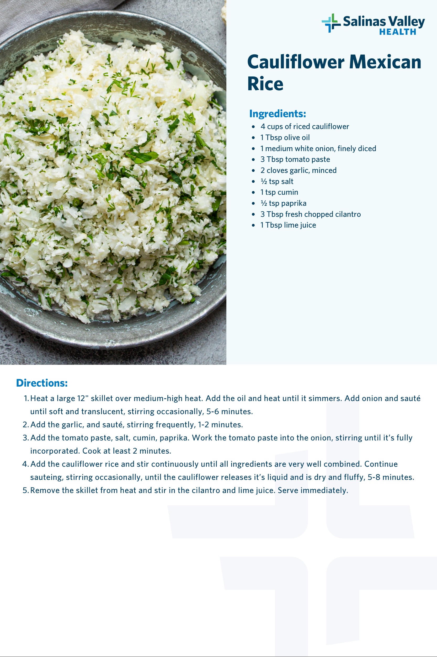Cauliflower Mexican Rice - English