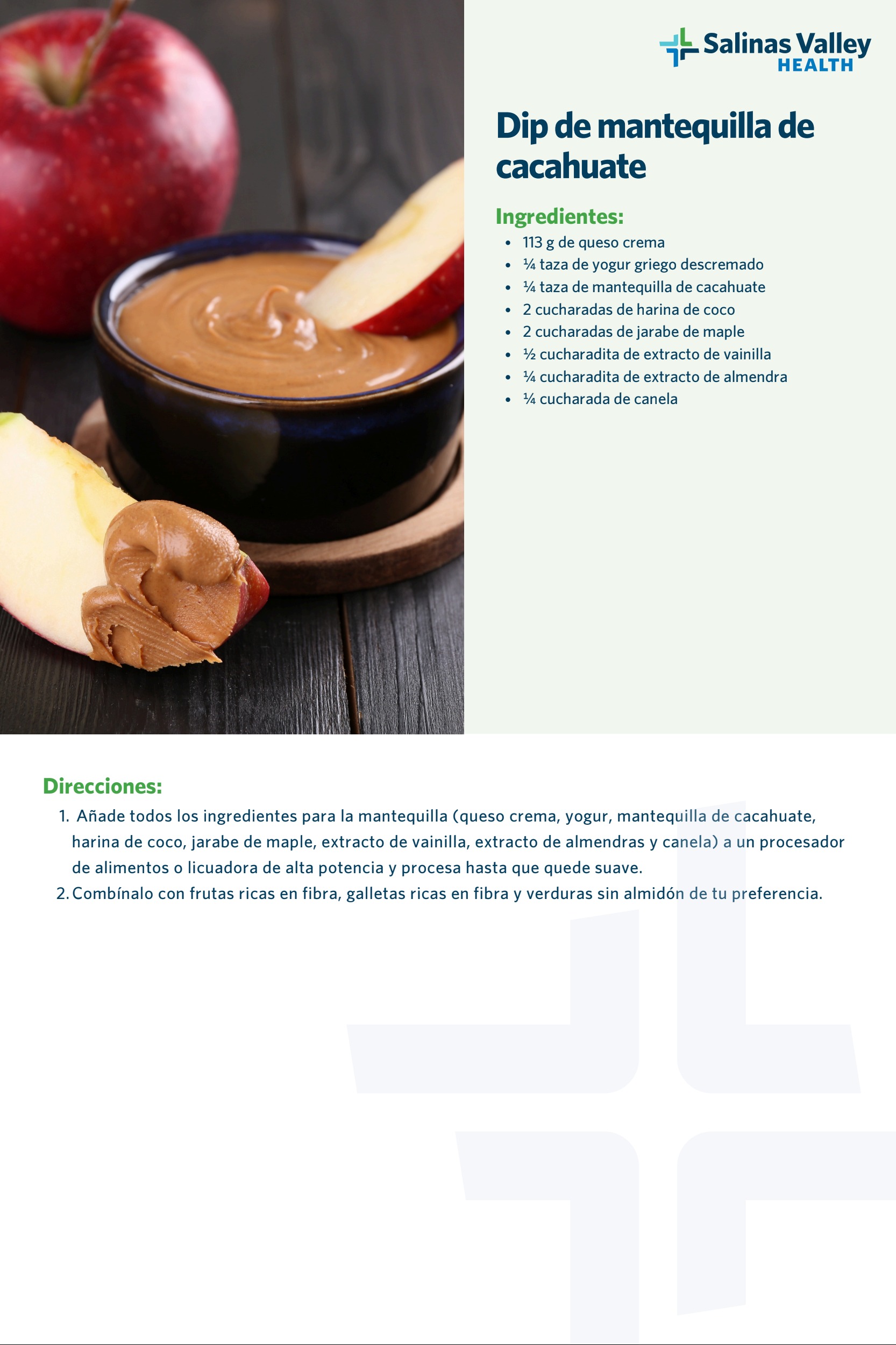 Peanut Butter Dip - Spanish