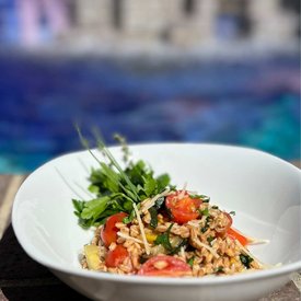 Creamy Farro Garden Risotto