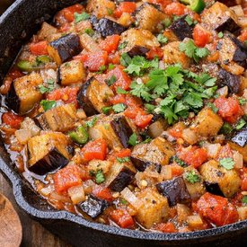 Savory Eggplant and Tomato Sauté