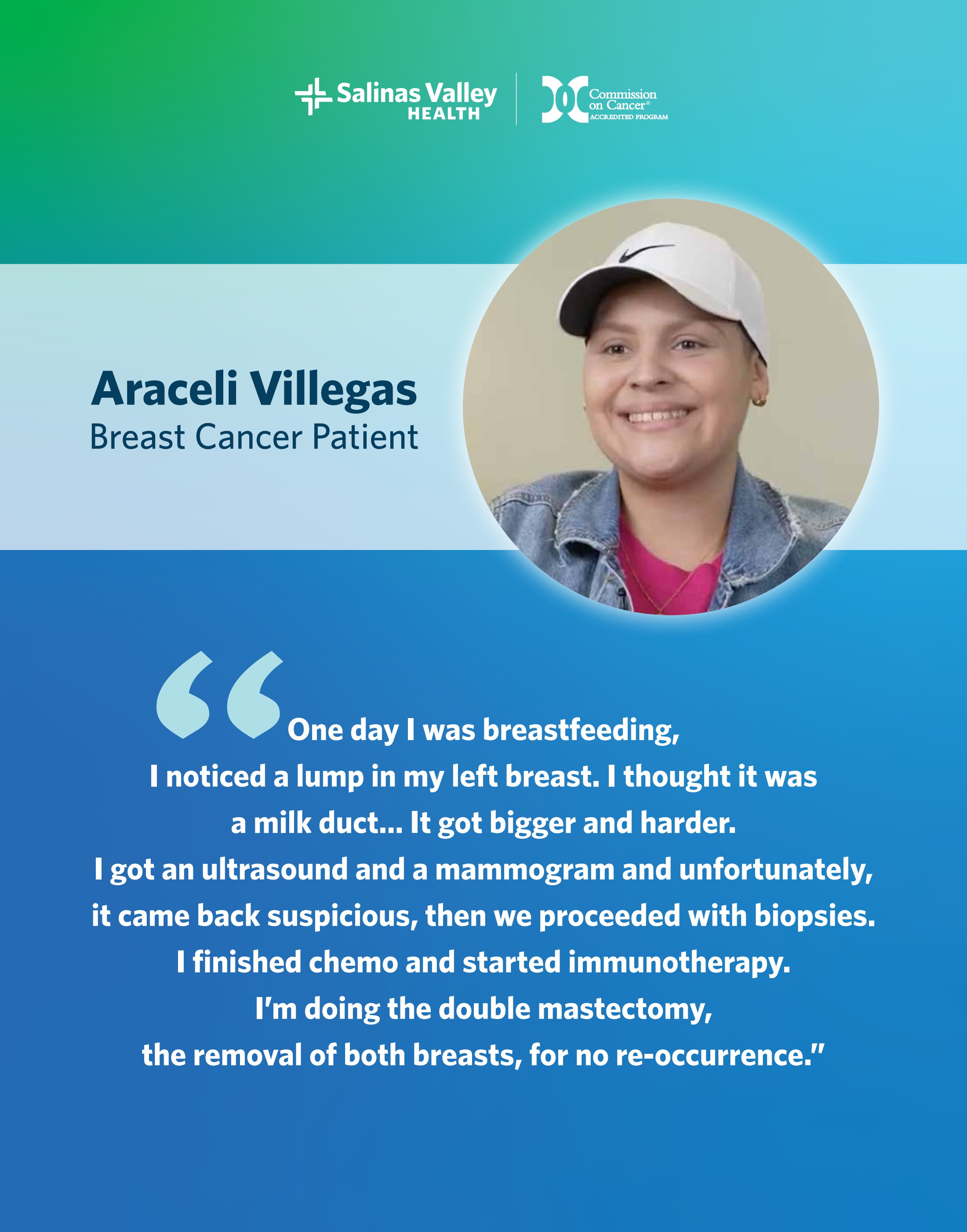  — Patient Testimonial